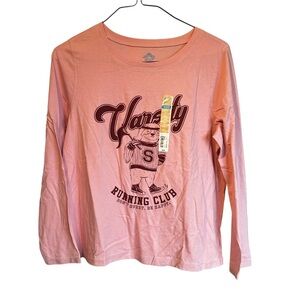 Varsity Pink Long Sleeve Women's Tee